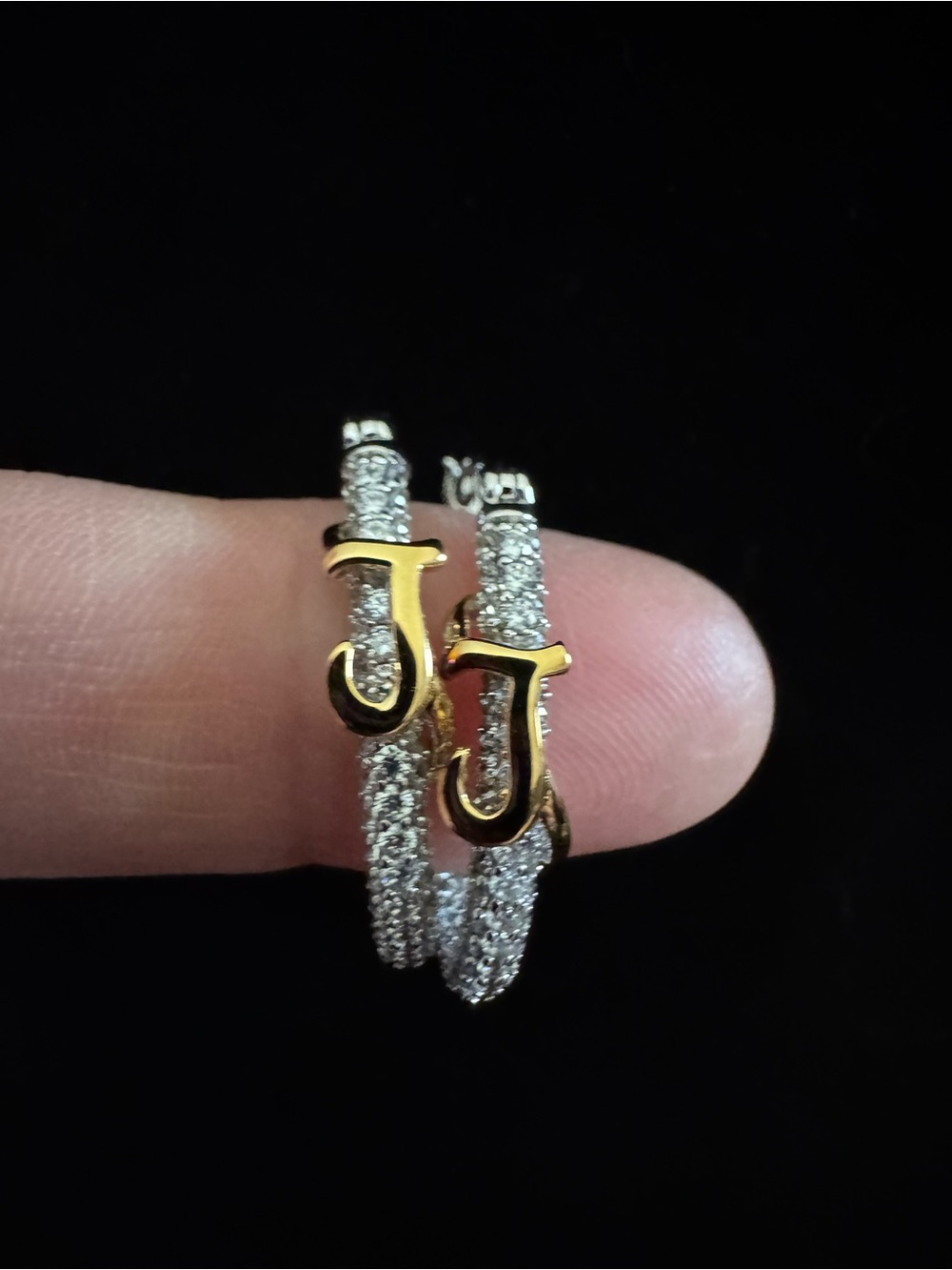 Fashion Jewelry Gold & Silver 'J' Hoop Earrings - Women Jewelry